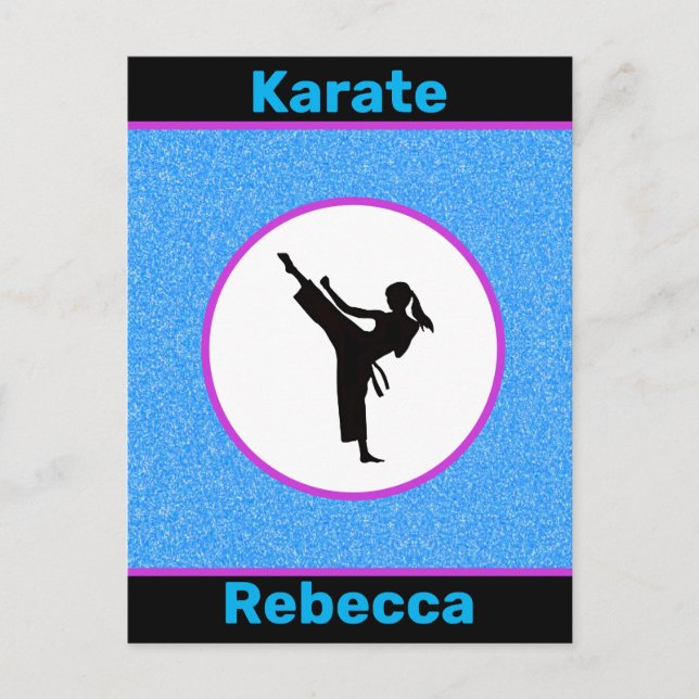 Karate Girls Sparkle Postkarte (Vorderseite)