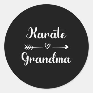 Karate Grandma Nana Karate Sport Lover Mütter Day Runder Aufkleber