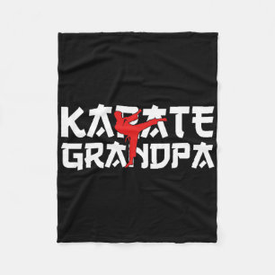 Karate Grandpa Black Belt Fighting Lifestyle Karat Fleecedecke