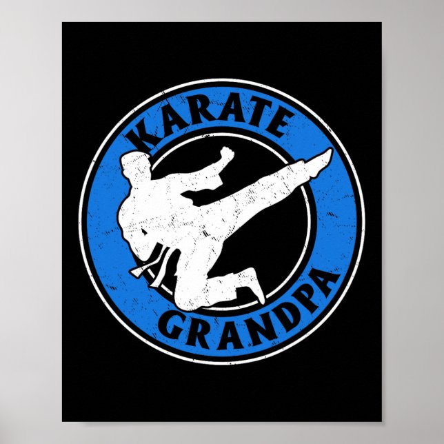Karate Grandpa Karate Kämpfer Opa Karate Figh Poster (Vorne)