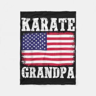 Karate Grandpa Patriotic Usa Flag Martial Arts 4. Fleecedecke
