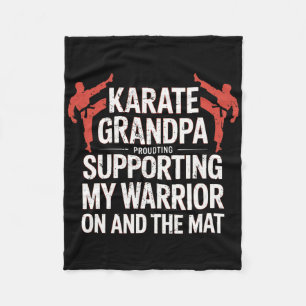 Karate Grandpa unterstützt meinen Krieger Karate G Fleecedecke