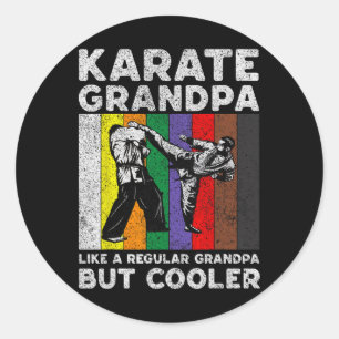 Karate Grandpa Vintag Taekwondo Karate Runder Aufkleber