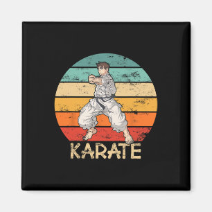 Karate Grunge Design Karate Fighter macht Punch Magnet