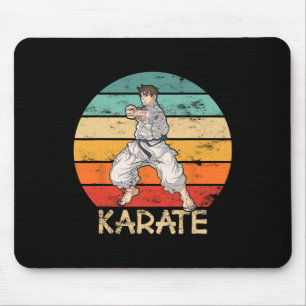 Karate Grunge Design Karate Fighter macht Punch Mousepad