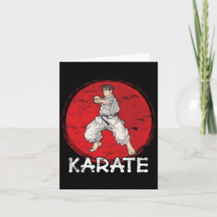 Karate Grunge entwirft einen Mann im Anime-Stil Karte