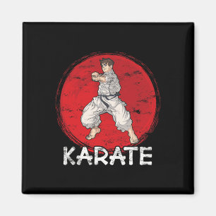 Karate Grunge entwirft einen Mann im Anime-Stil Magnet