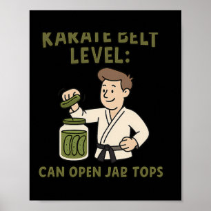 Karate-Gürtel-Level kann Gläser öffnen Martial Art Poster