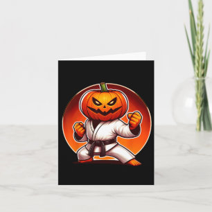 Karate Halloween Pumpkin Case Karte