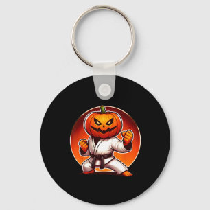 Karate Halloween Pumpkin Case Schlüsselanhänger