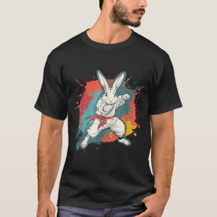 Karate-Hasen-Motiv Taekwondo Jiu-Jitsu MMA Süß T-Shirt