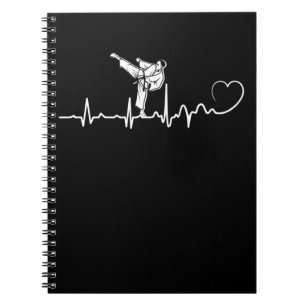 Karate Heartbeat-Geschenk für Karateka Notizblock