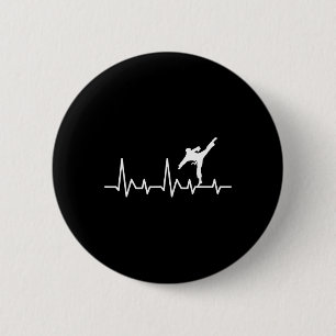 Karate Heartbeat - Kampfsporttrainer Karateka Tae Button