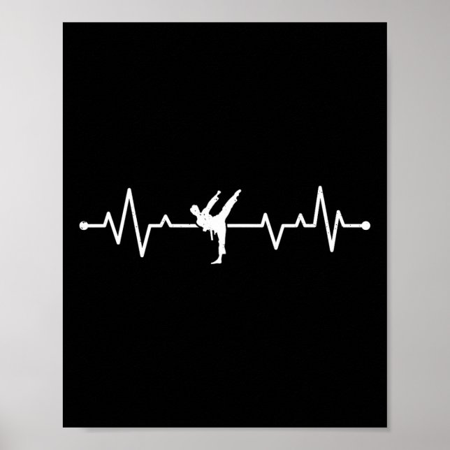 Karate Heartbeat Karate Fighter Karate Poster (Vorne)
