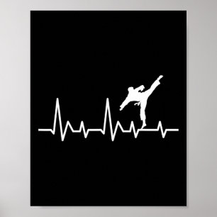 Karate Heartbeat - Martial Arts Coach Karateka Tae Poster