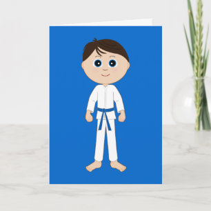 Karate Herzlichen Glückwunsch Blue Belt Karte