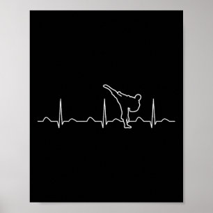 Karate-Herzschlag-Shirt Lustig Süß Karateka Martia Poster