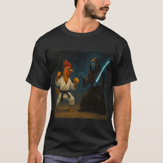 Karate-Huhn gegen Alien-Ritter T-Shirt