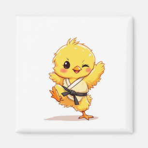 Karate-Huhn-Magnet  Magnet