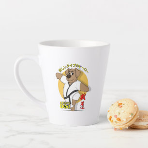 Karate Hund   Latte Tasse