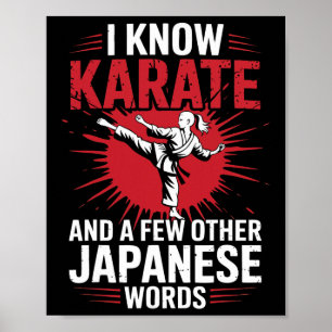Karate I Know Karate und ein paar andere japanisch Poster