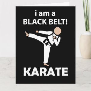 Karate ich bin ein schwarzer Gürtel Karate Karte