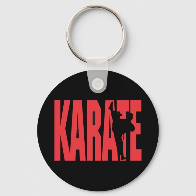 Karate in Red Schlüsselanhänger (Vorderseite)