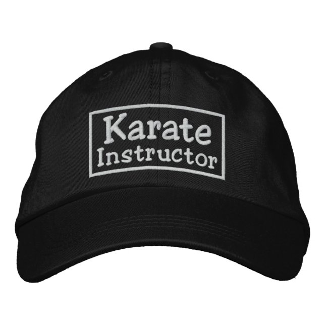Karate Instructor Bestickte Baseballkappe (Vorderseite)