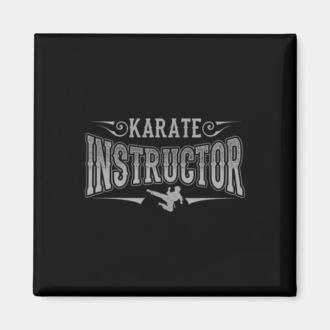 Karate Instructor Black Belt japanische Kampfkunst Magnet (Vorne)
