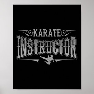 Karate Instructor Black Belt japanische Kampfkunst Poster