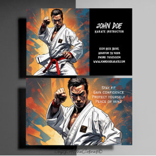 Karate Instructor Business Card Visitenkarte