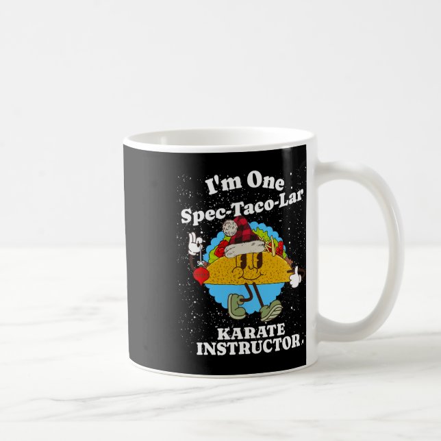 Karate Instructor Christmas Funny Taco Pun Quote Kaffeetasse (Rechts)