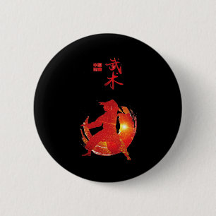 Karate Instructor Karate Students Karate Calligrap Button