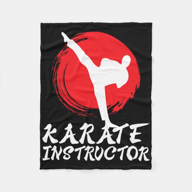 Karate Instructor Karate Teacher Karate Instructor Fleecedecke (Vorderseite)