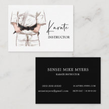 Karate Instructor Sensei Gi Business Card