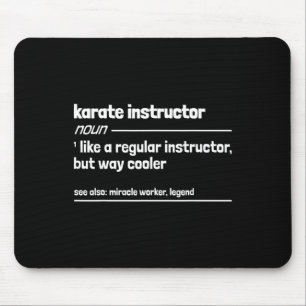 Karate Instructor wie ein regelmäßiger Instruktor, Mousepad