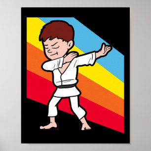 Karate Judo Jujutsu Taekwondo Kickboxen Dabbing D Poster