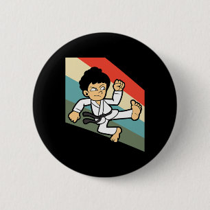 Karate Judo Jujutsu Taekwondo Kickboxen Kickboxer Button