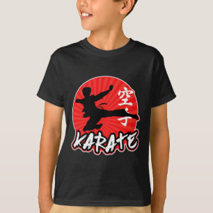 Karate Jumping Side Kick Japanisch T-Shirt