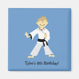 KARATE Junge Blackbelt Magnet