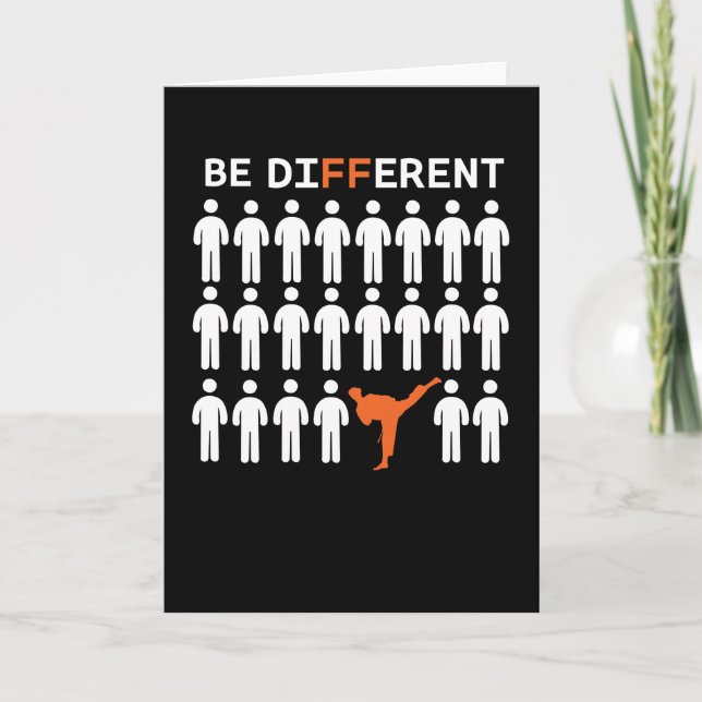 Karate Kämpfer sind anders! Karte (Vorderseite)