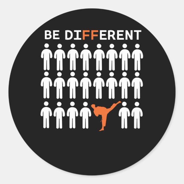 Karate Kämpfer sind anders! Runder Aufkleber (Vorderseite)