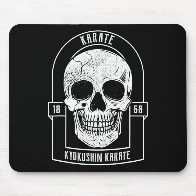 Karate-Kämpfer Skelett Japan Kampfsport  Mousepad (Vorne)