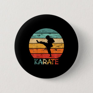 Karate Kampfsport Grunge Motiv Ein Kleiner Junge Button