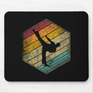 Karate Kampfsport Retro-Stil Vintage 70er 80er 90 Mousepad