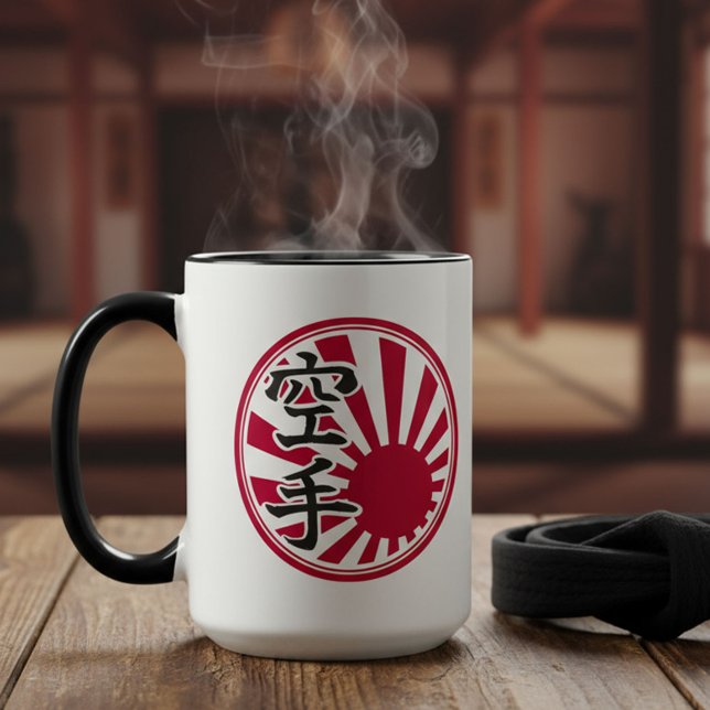 Karate Kanji Aufgehende Sonne Tasse (Von Creator hochgeladen)