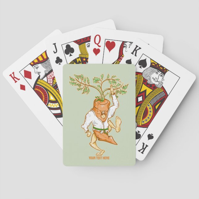 Karate Karottenmartial Arts Spielkarten (Rückseite)