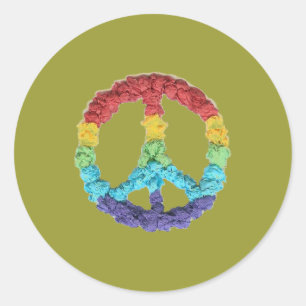 Karate Kat Graphics Friedensaufkleber Runder Aufkleber