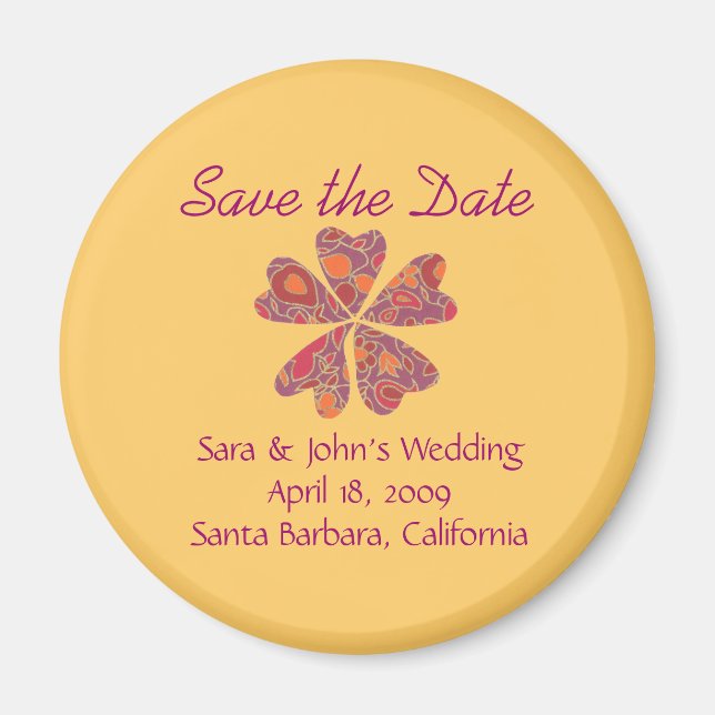 Karate Kat Graphics wedding rett-the-date Magnet (Vorne)