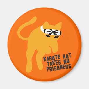 Karate KAT (Katze) nimmt keine Gefangenen Magnet